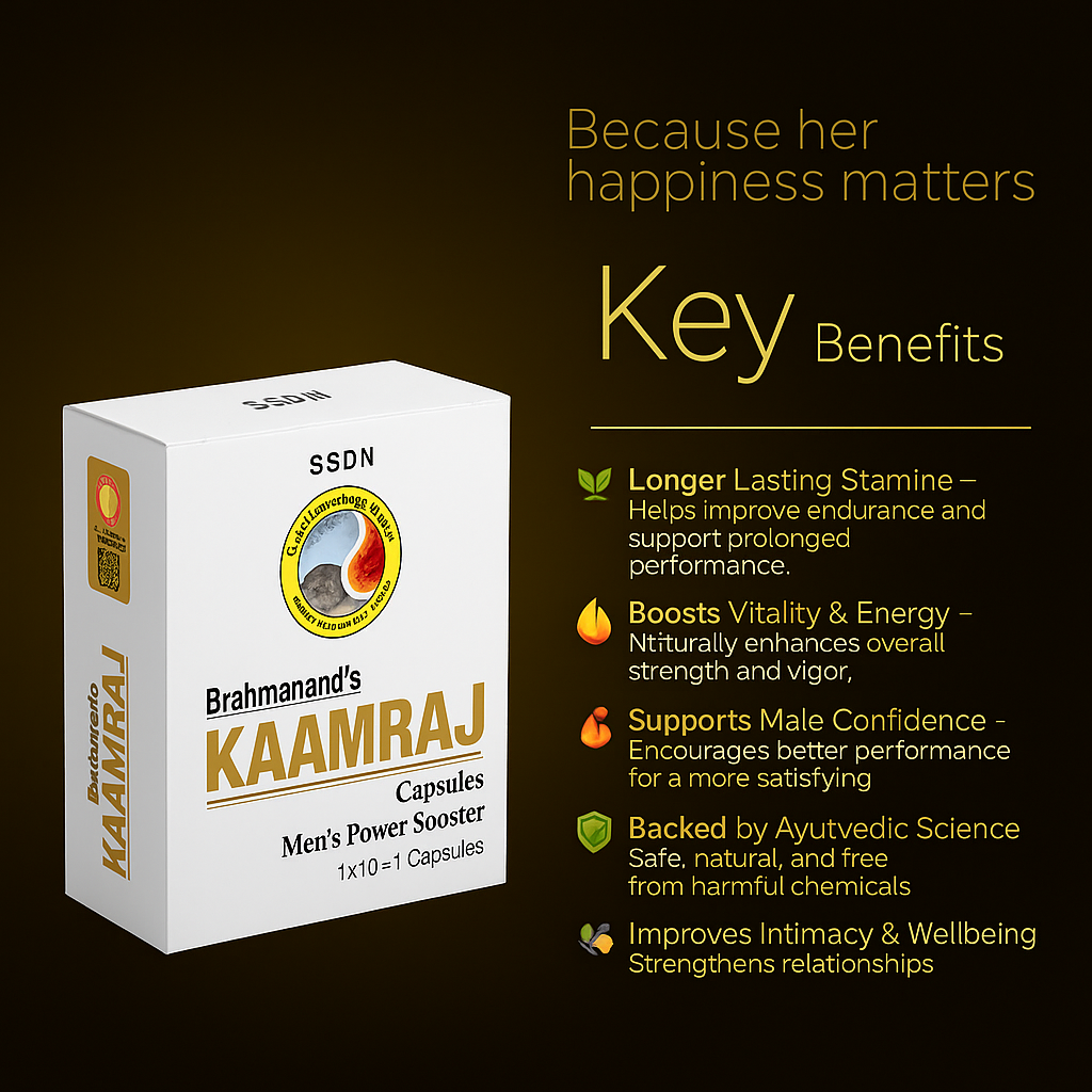Kamraaj Men’s Power Booster Supplement | Male Stamina & Energy Pills (6 Capsules)